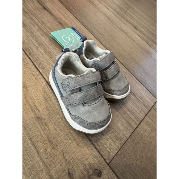 Surprize Stride Rite Baby Boy Gray Chase Sneakers Shoes sz 3 - Picture 1 of 4